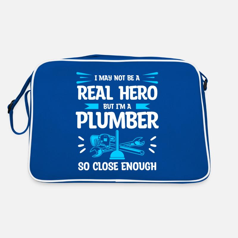 Ich bin vielleicht kein echter Held, aber ich bin ein Klempner, also Retro Tasche