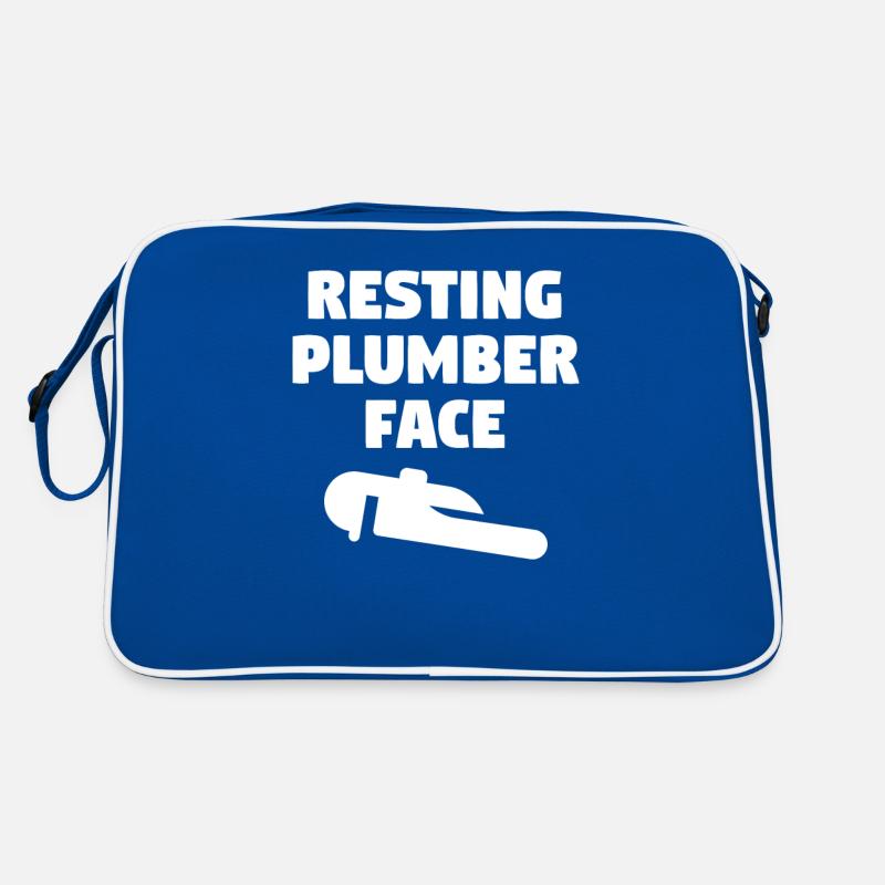 Resting Plumber Face Plumbing Plumbers Retro Bag