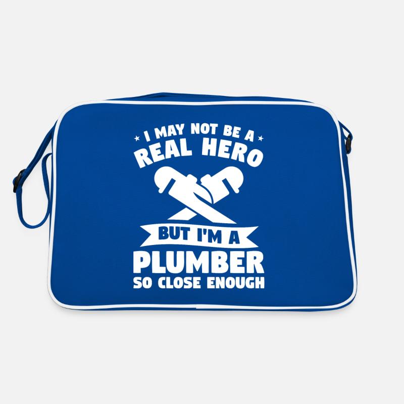 Ich bin vielleicht kein echter Held, aber ich bin ein Klempner, also Retro Tasche