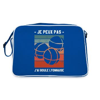 Je Peux Pas J'ai Boule Lyonnaise Pétanque Bocce - Sac Retro - bleu/blanc - Dos