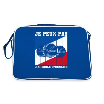 Je Peux Pas J'ai Boule Lyonnaise Pétanque Bocce - Sac Retro - bleu/blanc - Dos