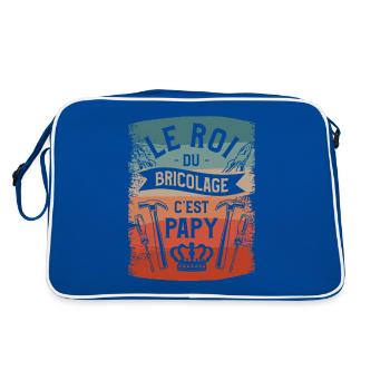 Le Roi Du Bricolage C'est Papy Bricolage Bricoleur - Sac Retro - bleu/blanc - Dos