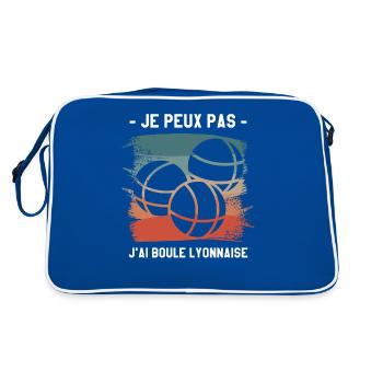 Je Peux Pas J'ai Boule Lyonnaise Pétanque Bocce - Sac Retro - bleu/blanc - Dos