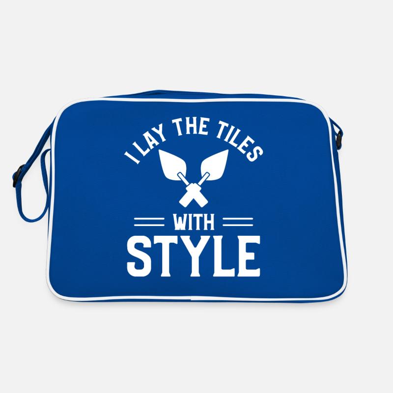 I Lay The Tiles With Style Tilers Tiling Tiler Retro Bag