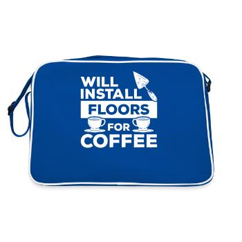 Installera des planchers pour carrelage de café carrelage carrelage carrelage - Sac Retro - bleu/blanc - Dos