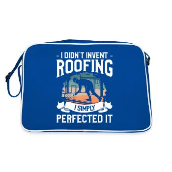 I Didn't Invent Roofing I Simply Perfected It - Retro Bag - blue/white - Back