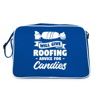 Will Give Roofing Advice For Candies Roofer - Retro Bag - blue/white - Back