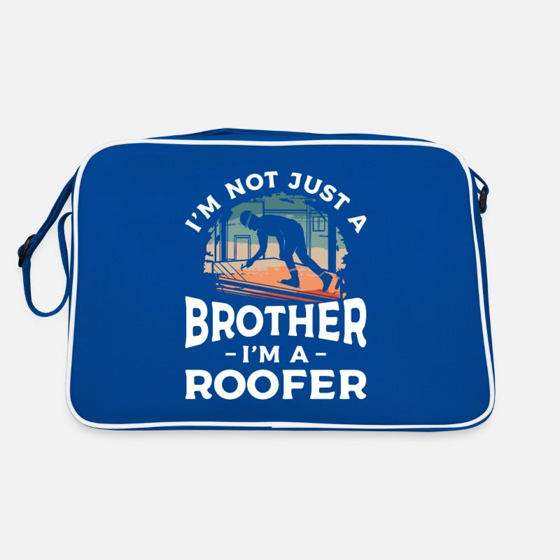 Ich bin nicht nur ein Bruder, ich bin ein Dachdecker Dachdecker Retro Tasche