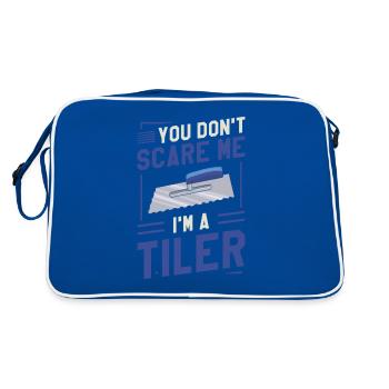 Tu ne me fais pas peur Je suis un carreleur carreleur - Sac Retro - bleu/blanc - Dos