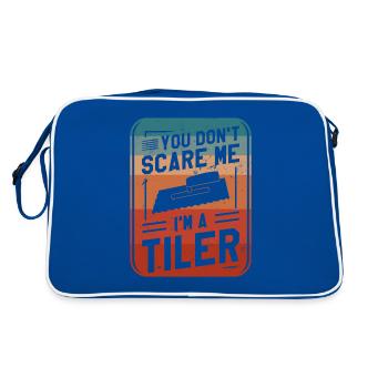 Tu ne me fais pas peur Je suis un carreleur carreleur - Sac Retro - bleu/blanc - Dos