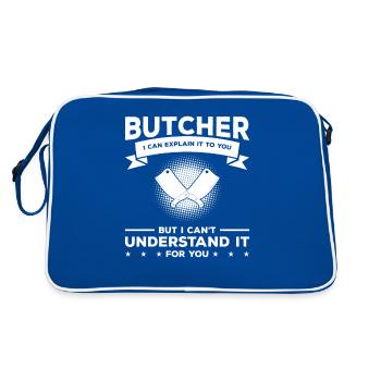 Boucher je peux vous l’expliquer mais je ne peux pas - Sac Retro - bleu/blanc - Dos