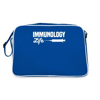 Immunology Life Immunologist Immunologists - Retro Bag - blue/white - Back