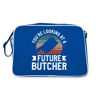 Vous cherchez une future boucherie boucherie - Sac Retro - bleu/blanc - Dos
