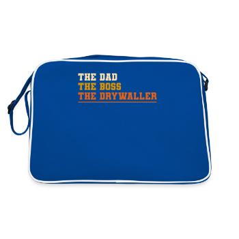 The Dad The Boss The Drywaller Drywall Drywalling - Retro Bag - blue/white - Back
