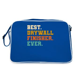 Meilleur finisseur de cloisons sèches jamais Drywaller - Sac Retro - bleu/blanc - Dos
