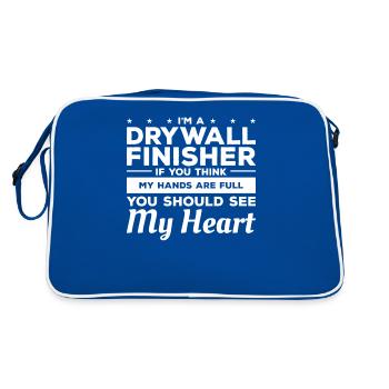 Je suis un finisseur de cloisons sèches si vous pensez que mes mains sont - Sac Retro - bleu/blanc - Dos