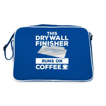 Cette finisseur de cloisons sèches fonctionne sur des cloisons sèches au café - Sac Retro - bleu/blanc - Dos