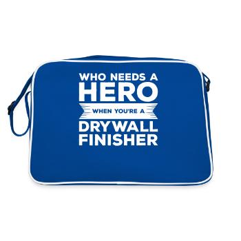 Qui a besoin d’un héros quand vous êtes un finisseur de cloisons sèches - Sac Retro - bleu/blanc - Dos