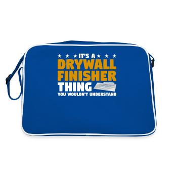 Es ist eine Trockenbau-Finisher-Sache, die Sie nicht - Retro Tasche - Blau/Weiß - Hinten