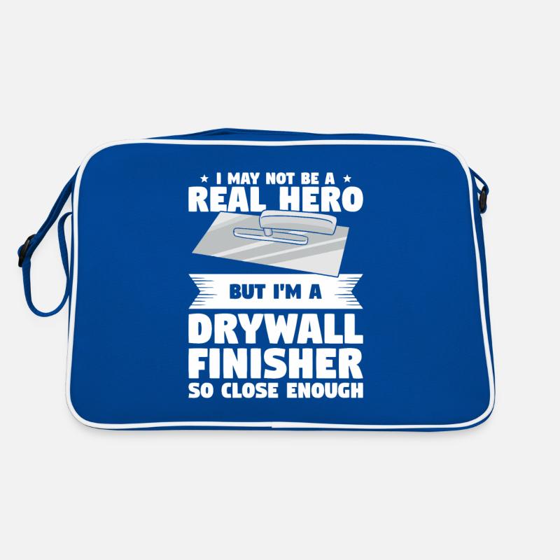 Ich bin vielleicht kein echter Held, aber ich bin ein Trockenbau Retro Tasche