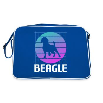 Retro Beagle Beagles Dog Lover - Retro Bag - blue/white - Back