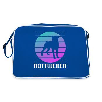 Rétro Rottweiler Rottweilers Dog Lover - Sac Retro - bleu/blanc - Dos