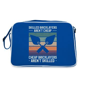 Les maçons qualifiés ne sont pas des maçons bon marché - Sac Retro - bleu/blanc - Dos