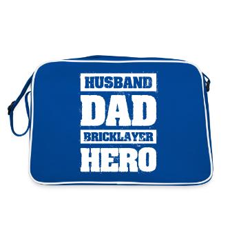 Mari Papa Maçon Héros Maçon Maçon - Sac Retro - bleu/blanc - Dos