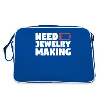 Besoin de bijoux de fabrication de bijoux - Sac Retro - bleu/blanc - Dos