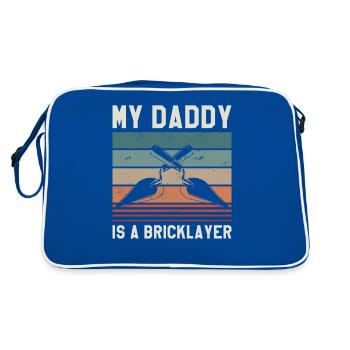 Mon papa est maçon maçon maçon maçon - Sac Retro - bleu/blanc - Dos