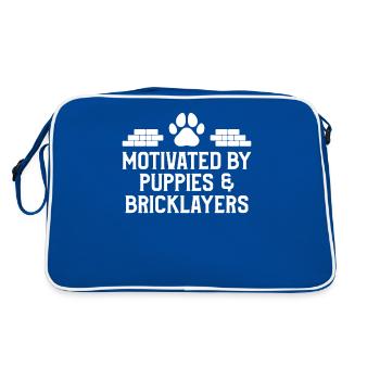 Motivé par les chiots et les maçons maçons - Sac Retro - bleu/blanc - Dos