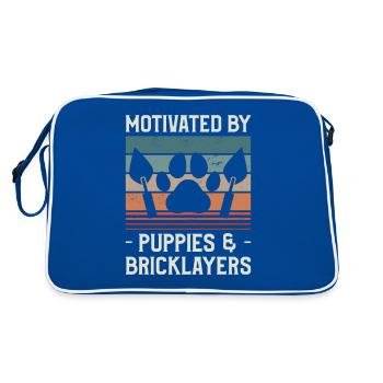 Motivé par les chiots et les maçons maçons - Sac Retro - bleu/blanc - Dos