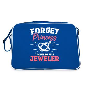 Vergiss Prinzessin, ich will ein Juwelier sein Schmuck - Retro Tasche - Blau/Weiß - Hinten