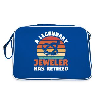 Ein legendärer Juwelier hat sich aus der Schmuckherstellung zurückgezogen - Retro Tasche - Blau/Weiß - Hinten