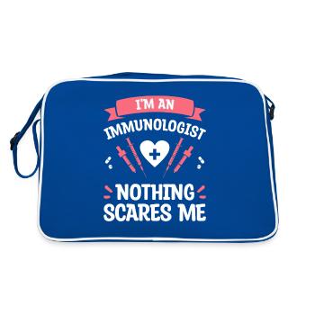 I'm An Immunologist Nothing Scares Me Immunology - Retro Bag - blue/white - Back