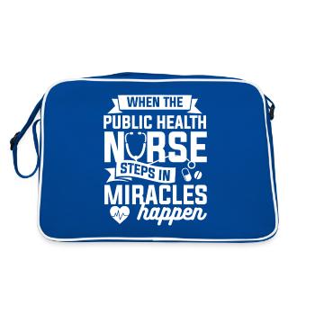 Wenn die Krankenschwester des öffentlichen Gesundheitswesens Wunder vollzieht - Retro Tasche - Blau/Weiß - Hinten