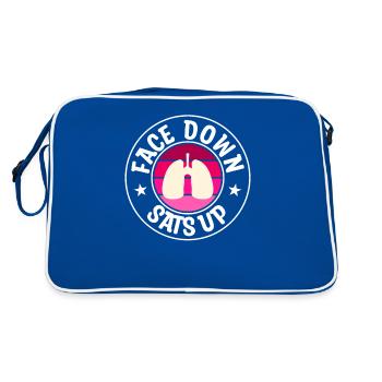 Face Down Sats Up Respiratory Therapist - Retro Bag - blue/white - Back