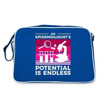 An Epidemiologist's Potential Is Endless - Retro Bag - blue/white - Back