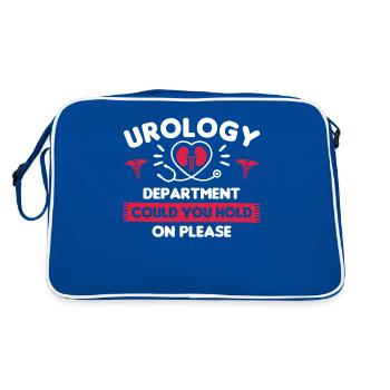 Urologische Abteilung, könnten Sie bitte festhalten - Retro Tasche - Blau/Weiß - Hinten