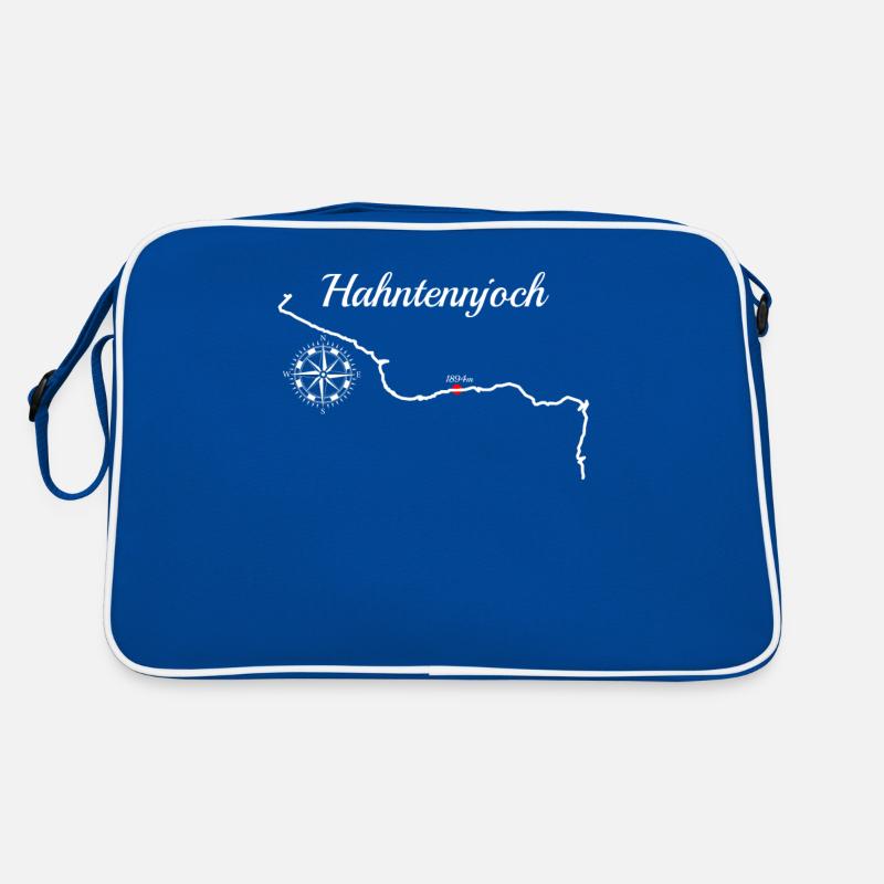 Hahntennjoch Serpentinen - Retro Tasche - Blau/Weiß