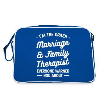 Je suis le thérapeute conjugal et familial fou LMFT - Sac Retro - bleu/blanc - Dos