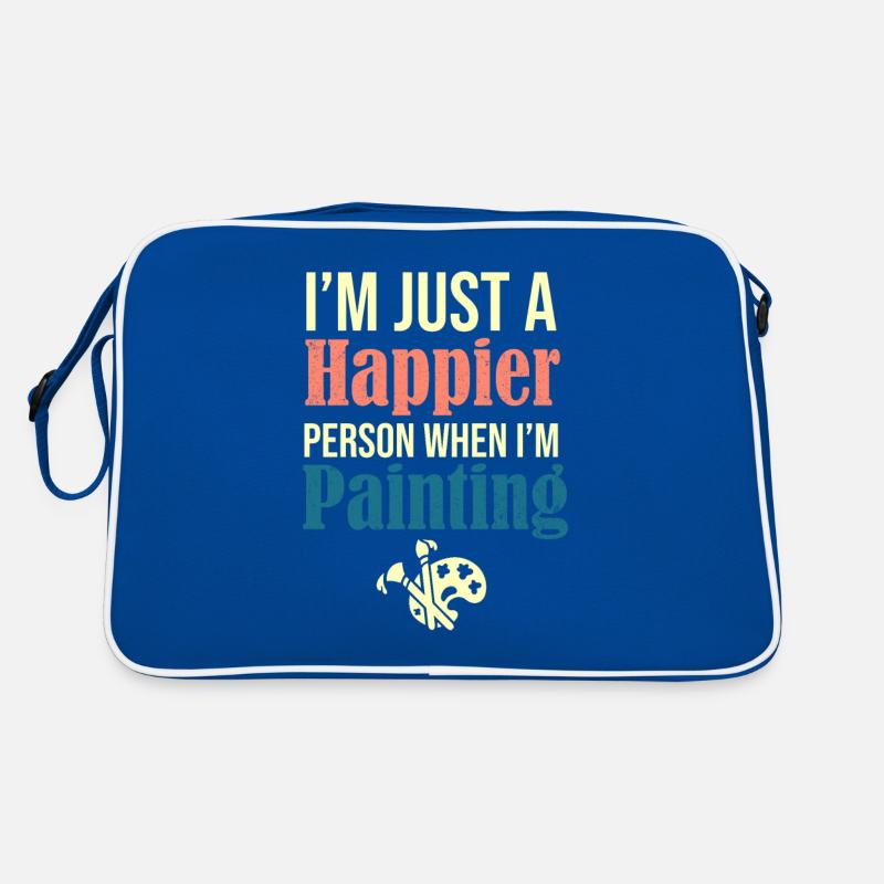 Maler Geschenk glücklichere Person beim Malen Künstler Retro Tasche
