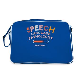 Sprachpathologe SLPA wird geladen - Retro Tasche - Blau/Weiß - Hinten