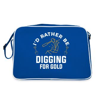 Je préfère creuser pour un mineur de charbon d’or - Sac Retro - bleu/blanc - Dos