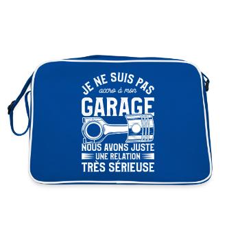 Je Ne Suis Pas Accro À Mon Garage Nous Avons Juste - Sac Retro - bleu/blanc - Dos