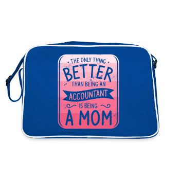 Ich bin die verrückte Reha-Krankenschwester, vor der sie dich gewarnt haben - Retro Tasche - Blau/Weiß - Hinten