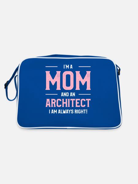 Ich bin die verrückte Reha-Krankenschwester, die dich vor RN gewarnt hat - Retro Tasche - Blau/Weiß - Hinten