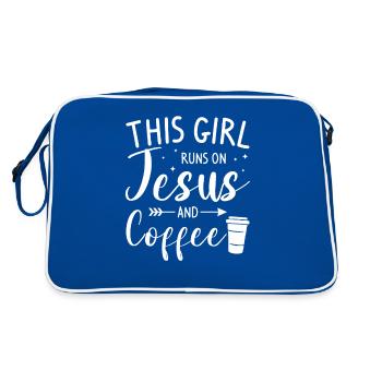Ich bin die verrückte Reha-Krankenschwester, die dich vor RN gewarnt hat - Retro Tasche - Blau/Weiß - Hinten