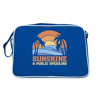 Sonnenschein & öffentliches Reden Redner - Retro Tasche - Blau/Weiß - Hinten