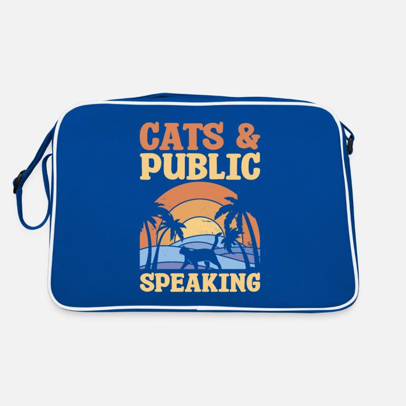 Cats & Public Speaking Speech Speaker Retro Bag